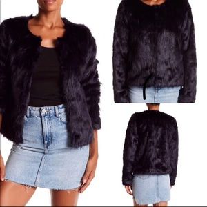 Faux fur black jacket - Ann Klein